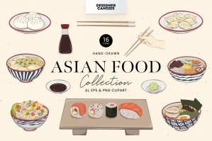 Asian Food Illustrations