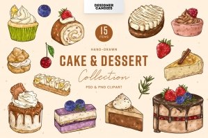 Cakes And Dessert Clipart Illustration