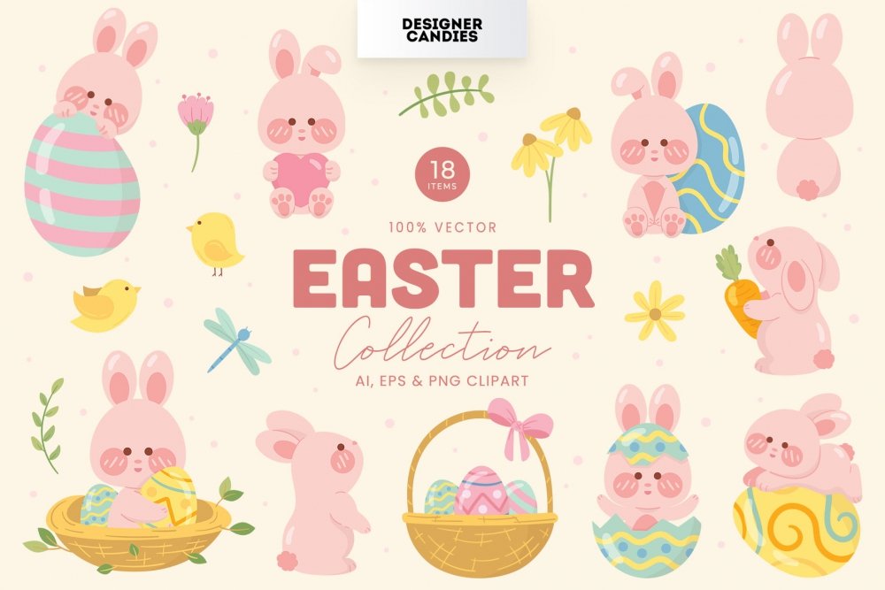 Cute Easter Illustrations