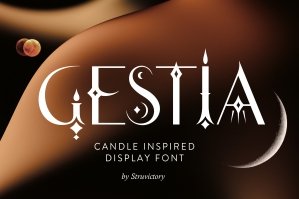 Gestia Candle Aesthetic Display Font