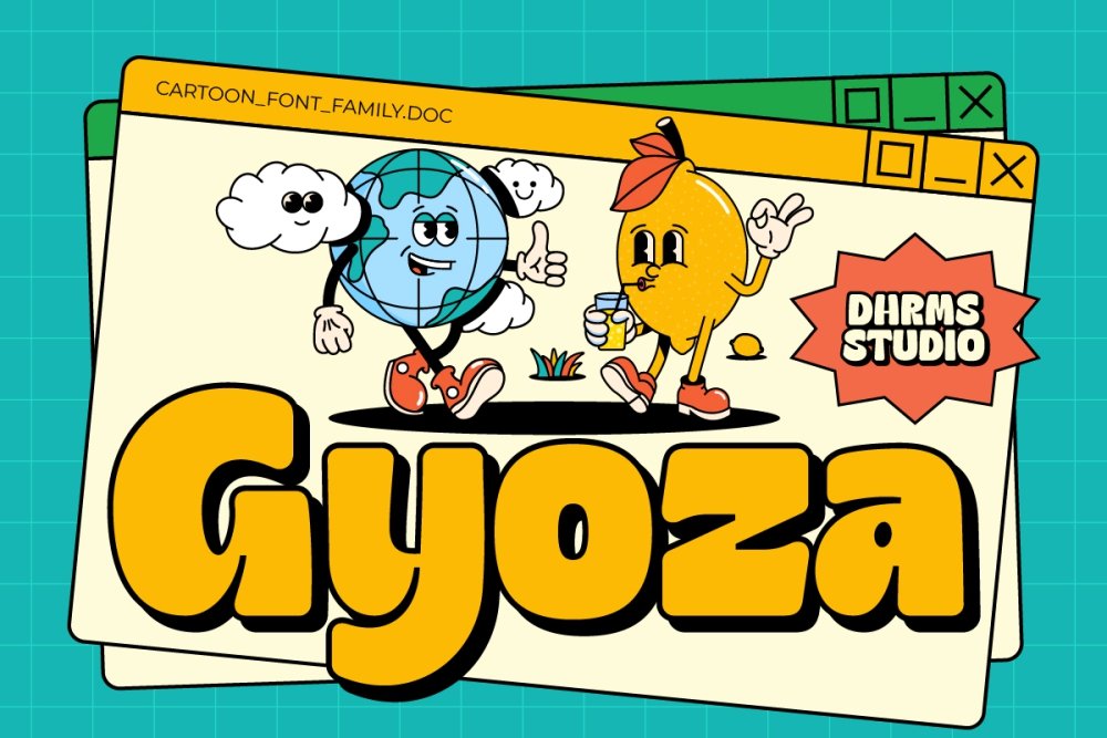 Gyoza – Cartoon Font Family