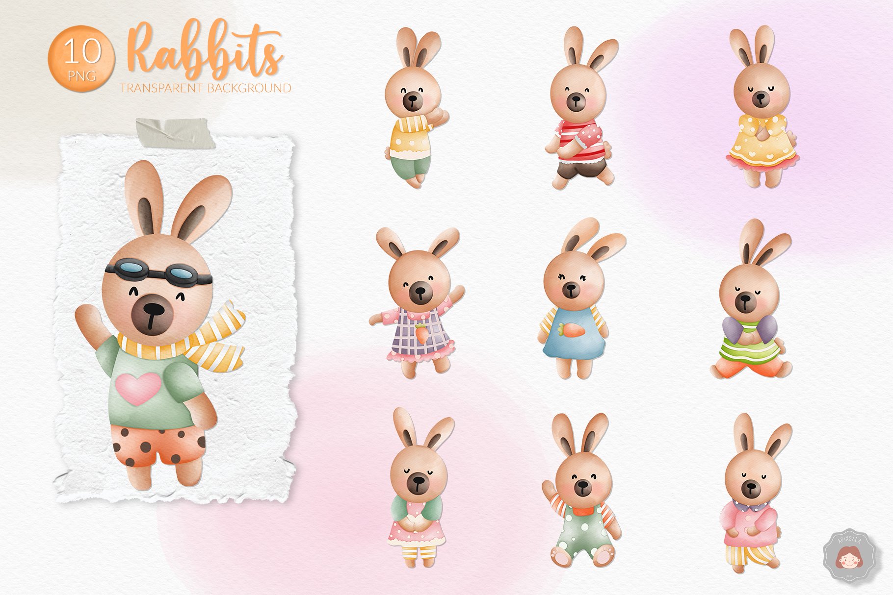 Happy Easter Bunnies And Spring Collection