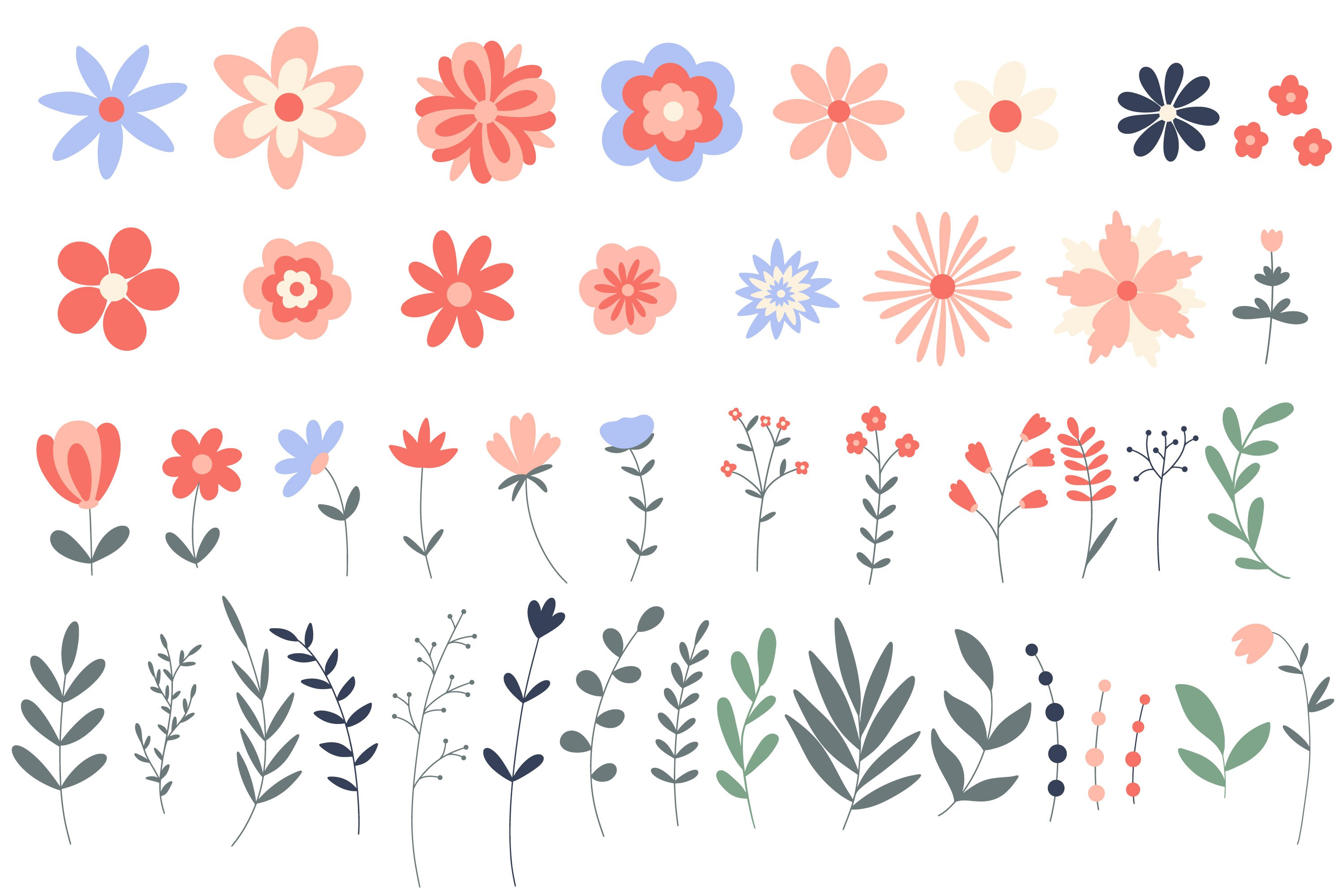 Spring Bloom Wild Flowers - Design Cuts