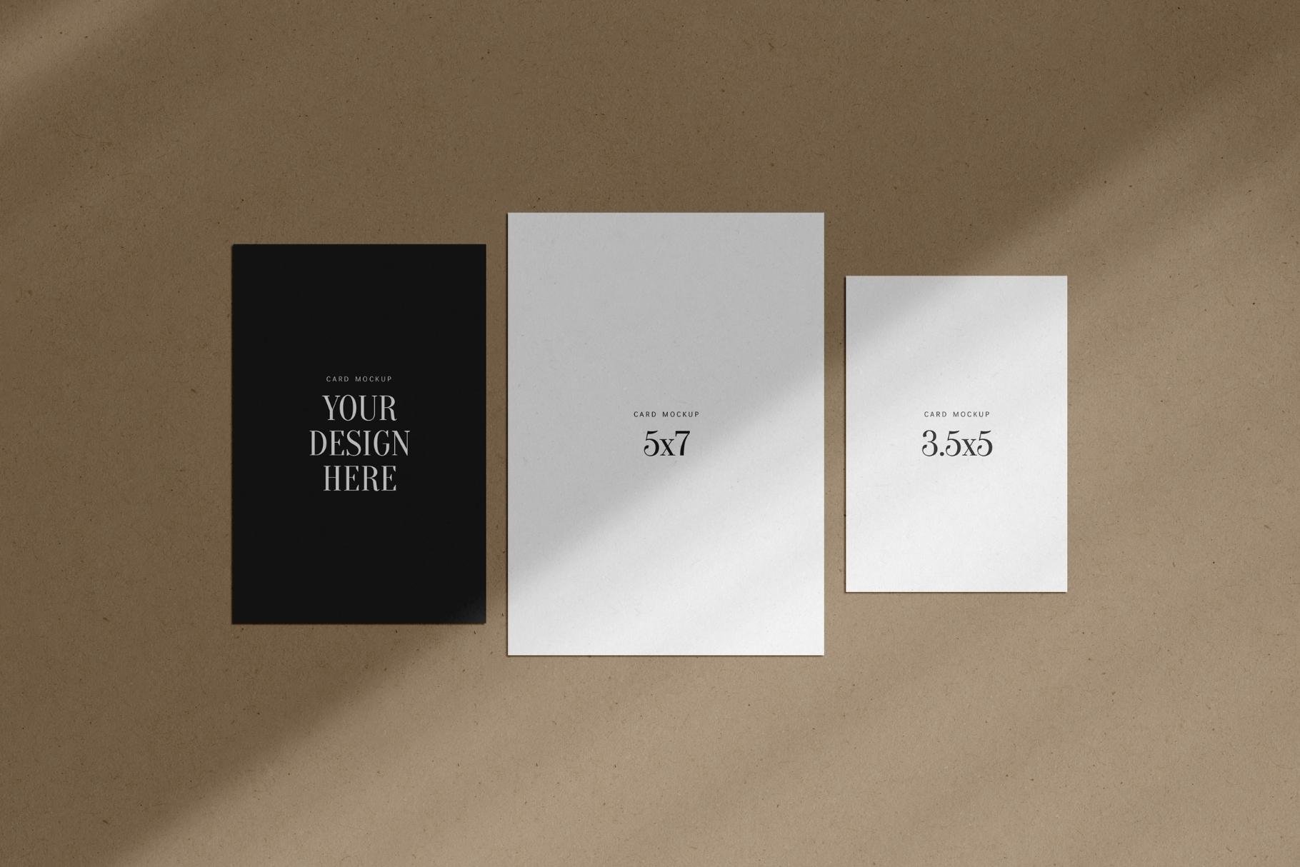 Paper Mockup Set 08: Card Mockup - Design Cuts