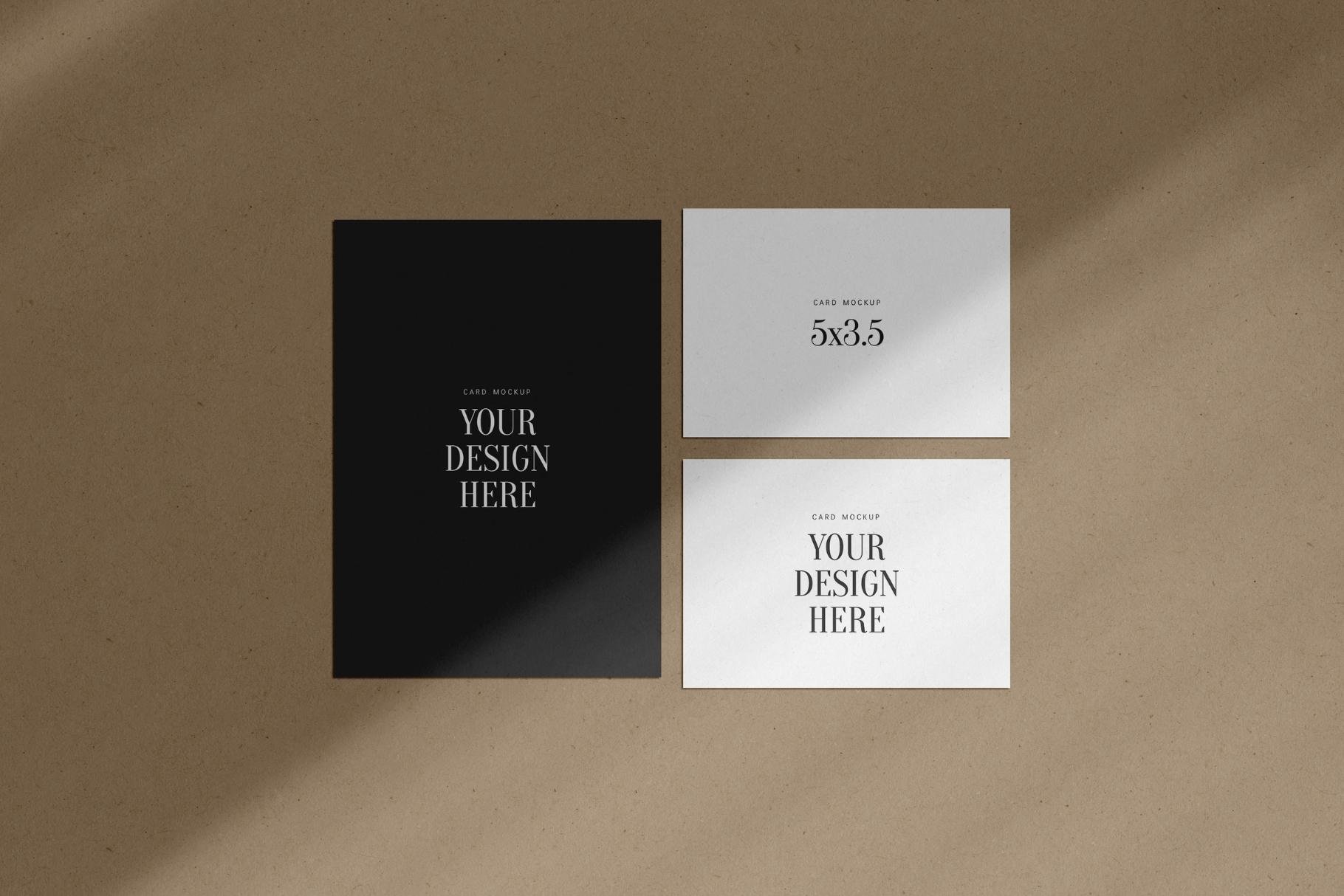 Paper Mockup Set 06: Card Mockup - Design Cuts