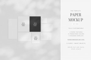 Stationery Mockup Set 10 | PSD Paper Card