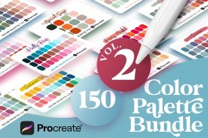 150 Procreate Color Palettes Collection VOL 2
