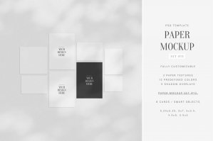 Stationery Mockup Set 13 | PSD Card Mockup