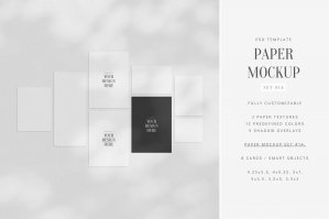 Stationery Mockup Set 14 | PSD Card Mockup