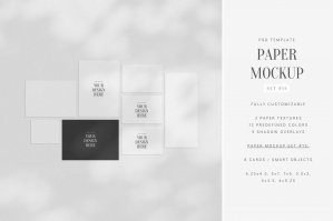 Stationery Mockup Set 15 | PSD Card Mockup