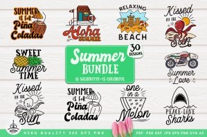 Summer Quotes Bundle | Beach Sublimation Designs