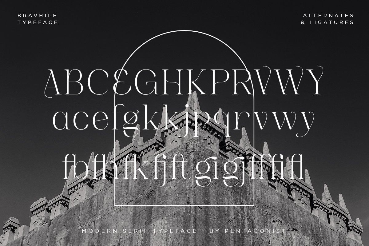 Bravhile | Modern Serif - Design Cuts