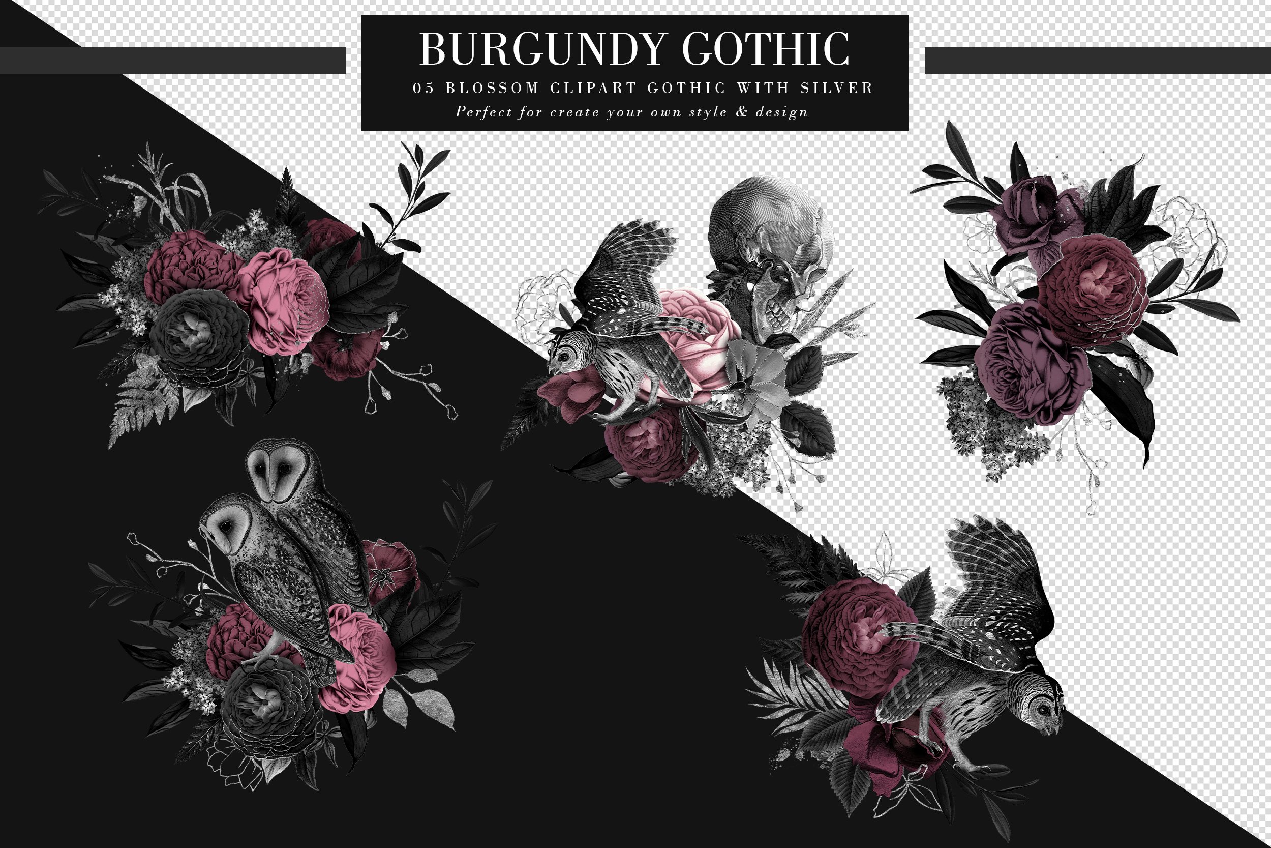 Burgundy Gothic - Design Cuts