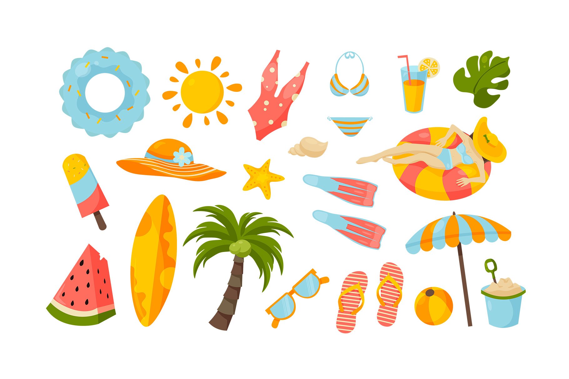 Summer Travel Illustrations - Design Cuts