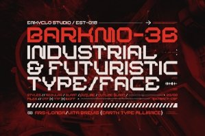Barkmo36 - Futuristic Mecha Font