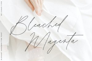 Bleached Magenta - An Elegant Handwritten Font