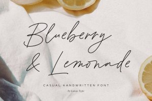 Blueberry And Lemonade - Casual Handwritten Font