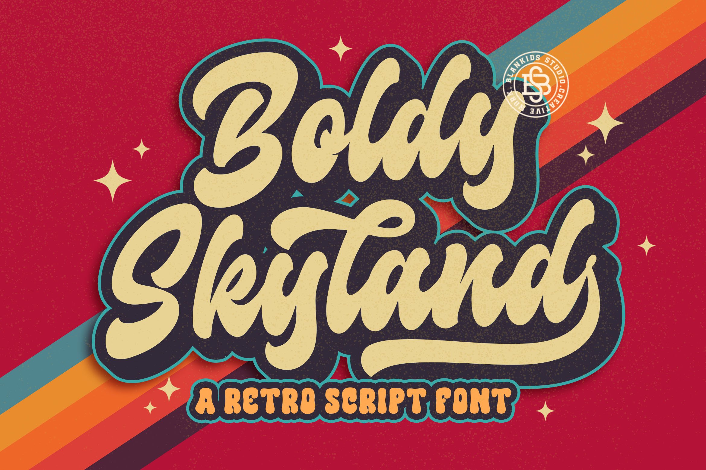 Boldy Skyline A Retro Script Font - Design Cuts