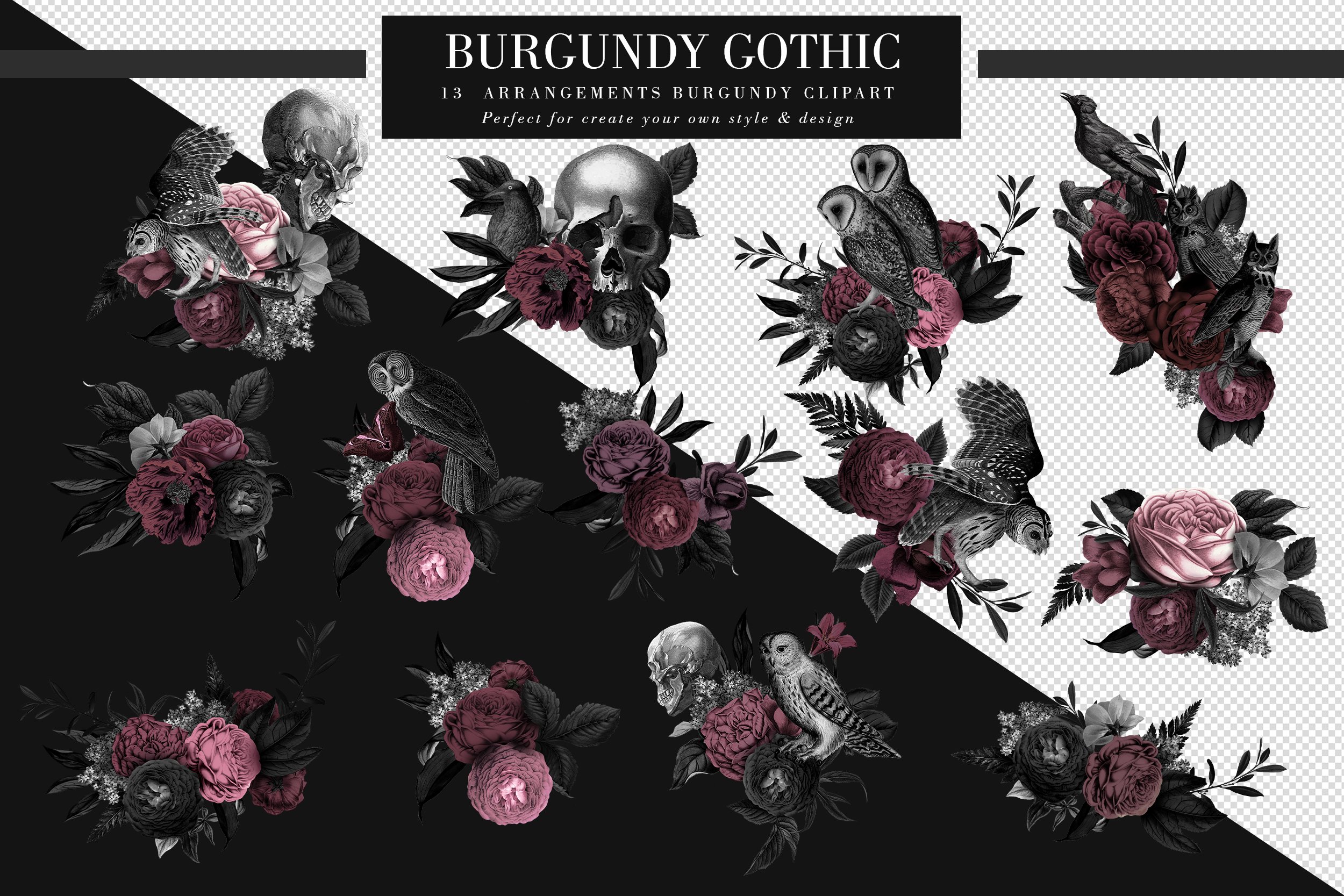 Burgundy Gothic - Design Cuts