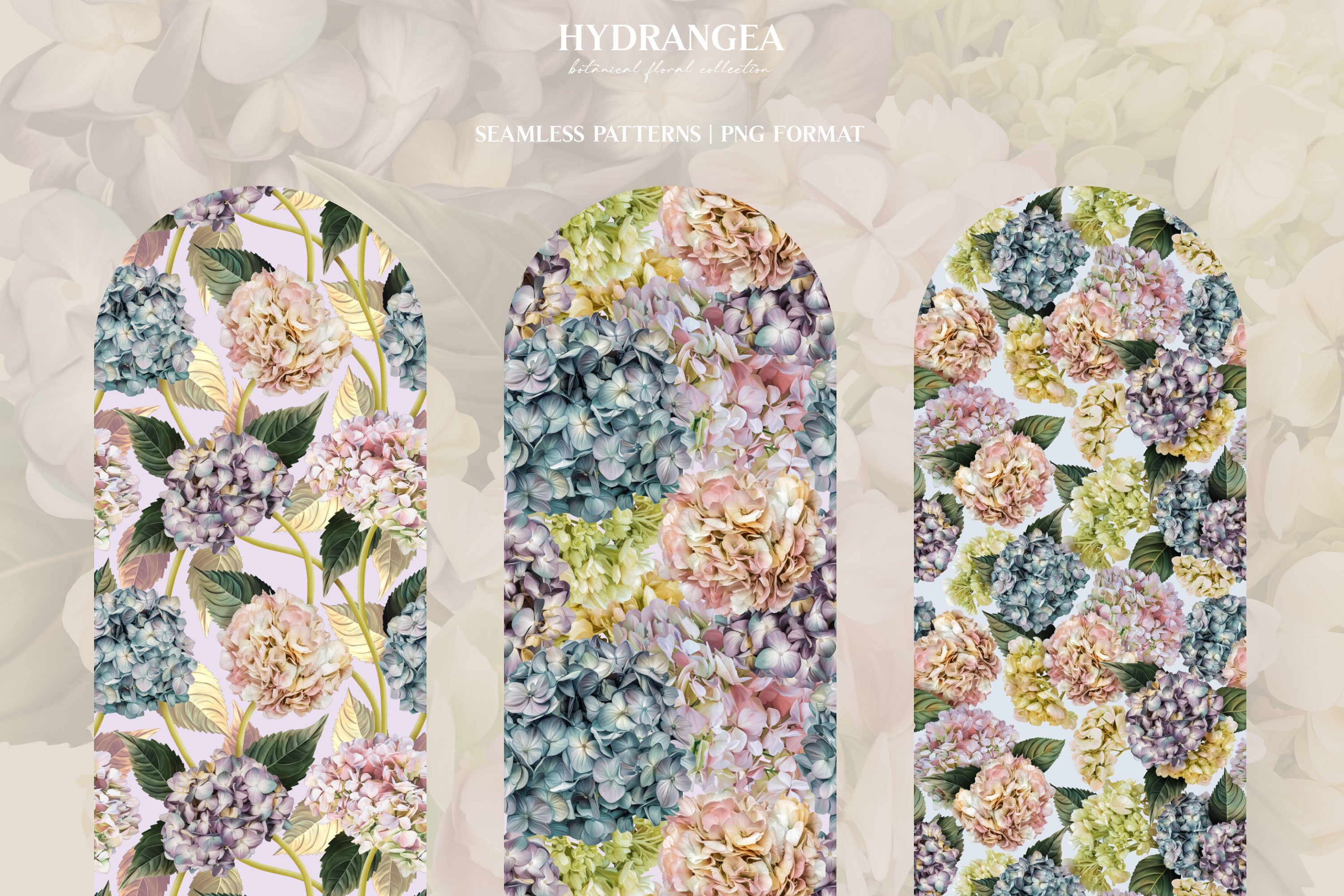 Hydrangea Botanical Floral Collection - Design Cuts