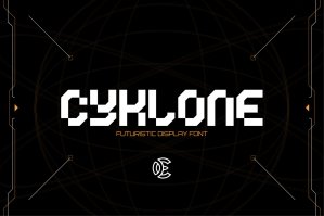 Cyklone - Futuristic Display Font