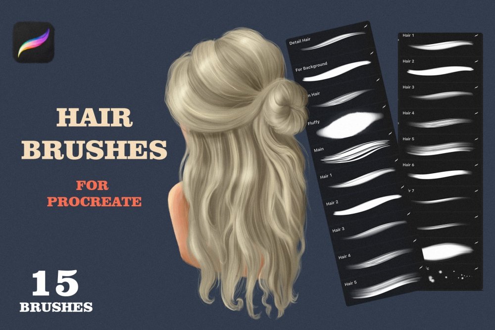 HAIR Procreate Brushes - Design Cuts