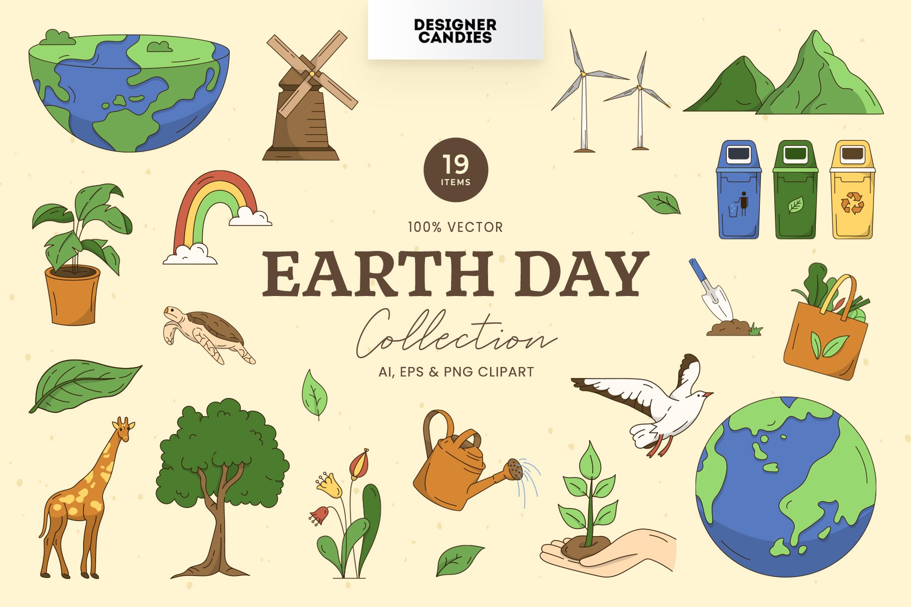 Kids Earth Day Drawing in EPS, Illustrator, JPG, Photoshop, PNG