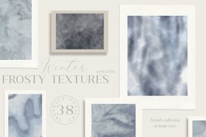 Frosty Texture Abstract Poster