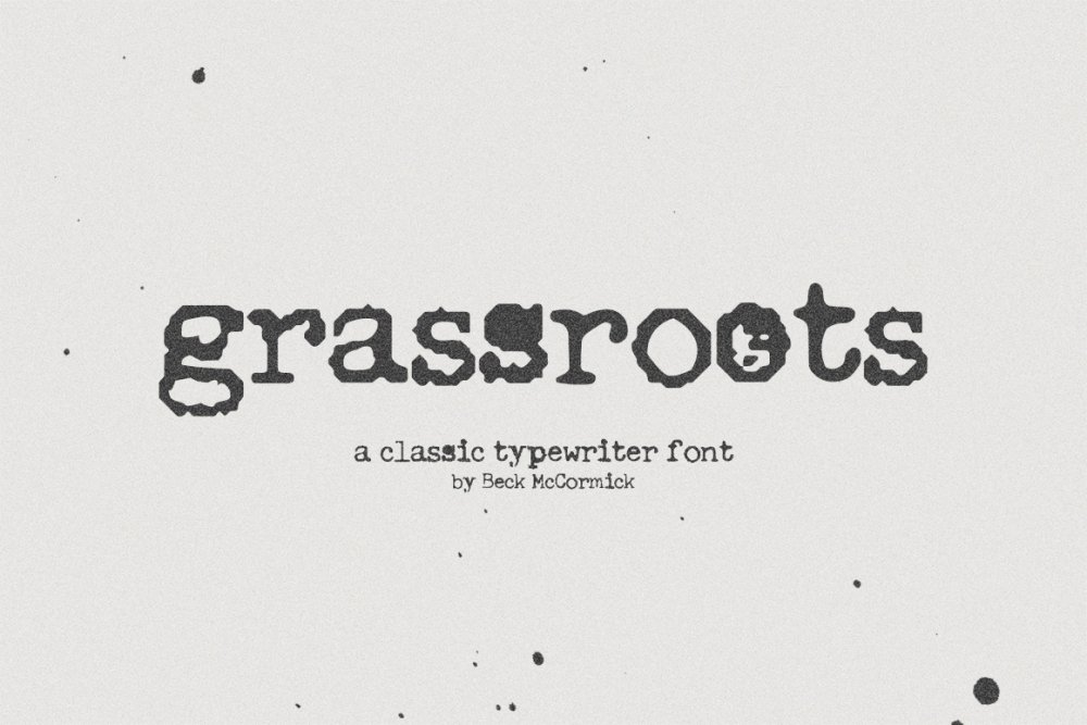 Grassroots Typewriter Serif Font - Design Cuts