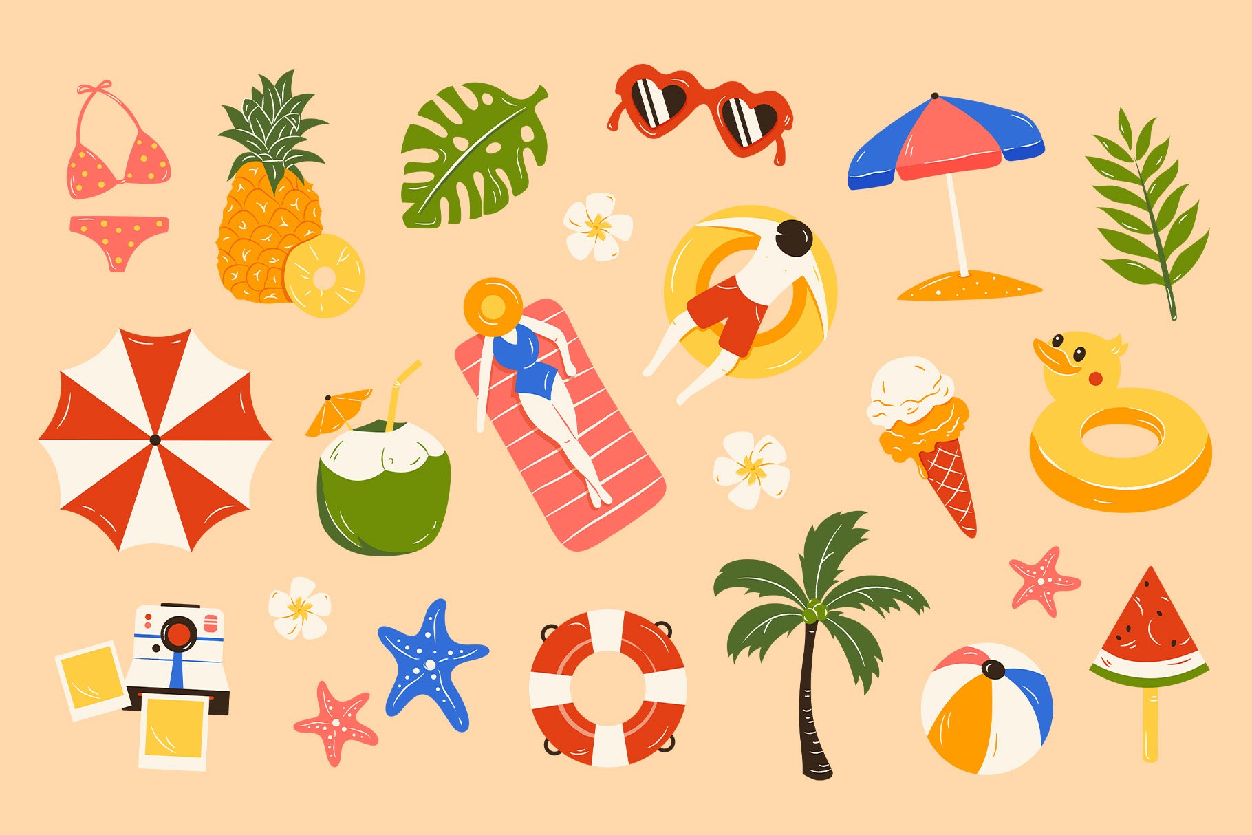 Summer Time Illustration - Design Cuts