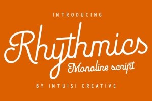 Rhythmics Monoline Script Font