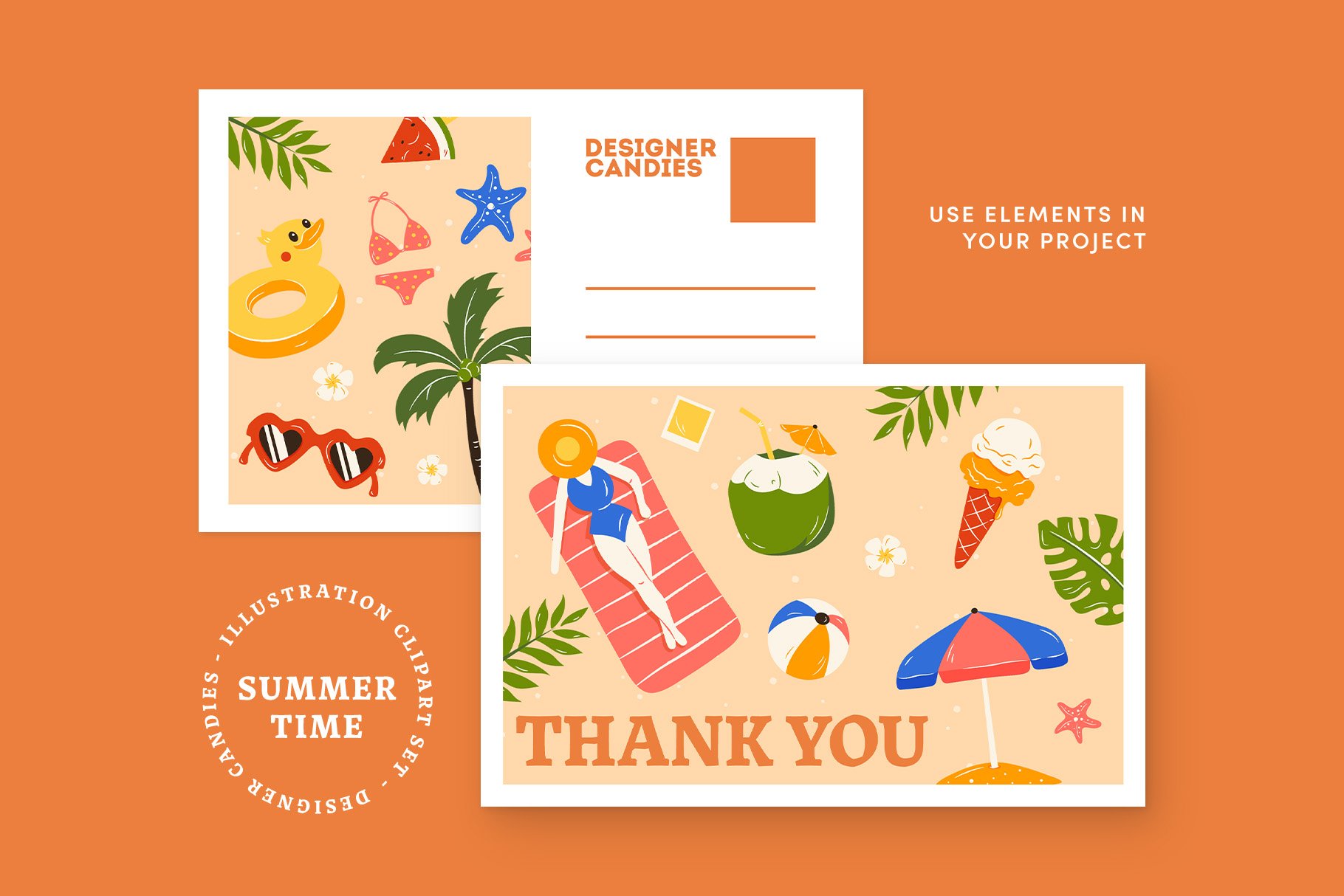 Summer Time Illustration - Design Cuts