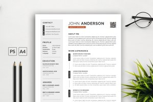 2 Pages  Modern Resume CV Template