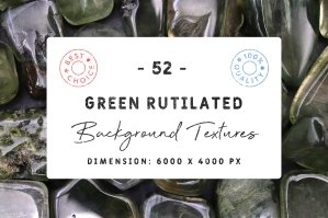 52 Green Rutilated Background Textures