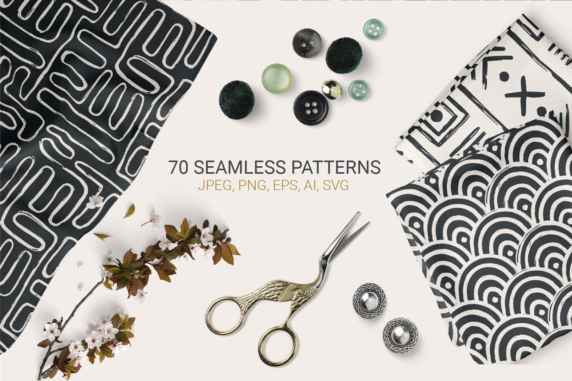 70 Modern Seamless Patterns