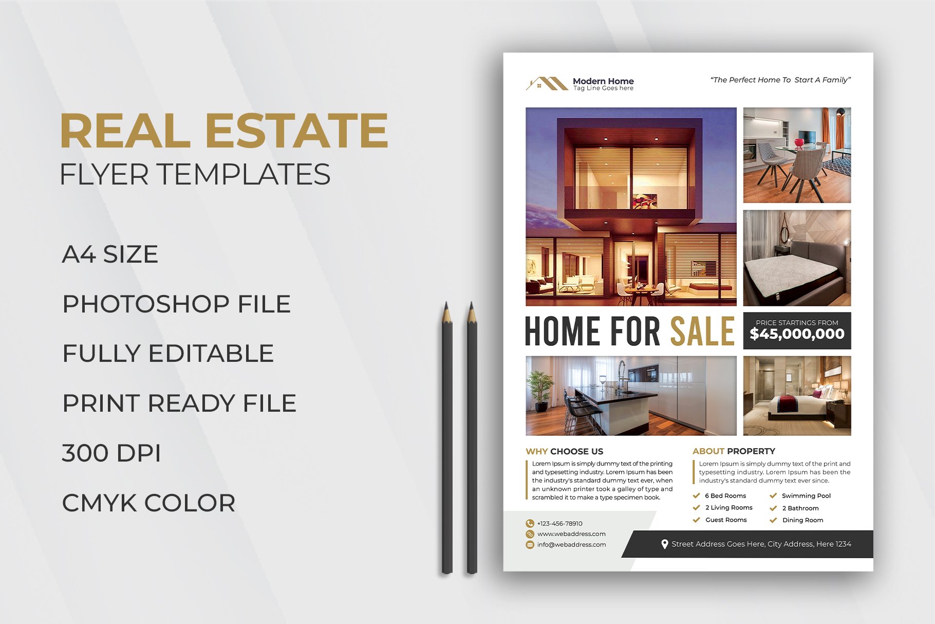 Real Estate Flyer Template 15 - Design Cuts