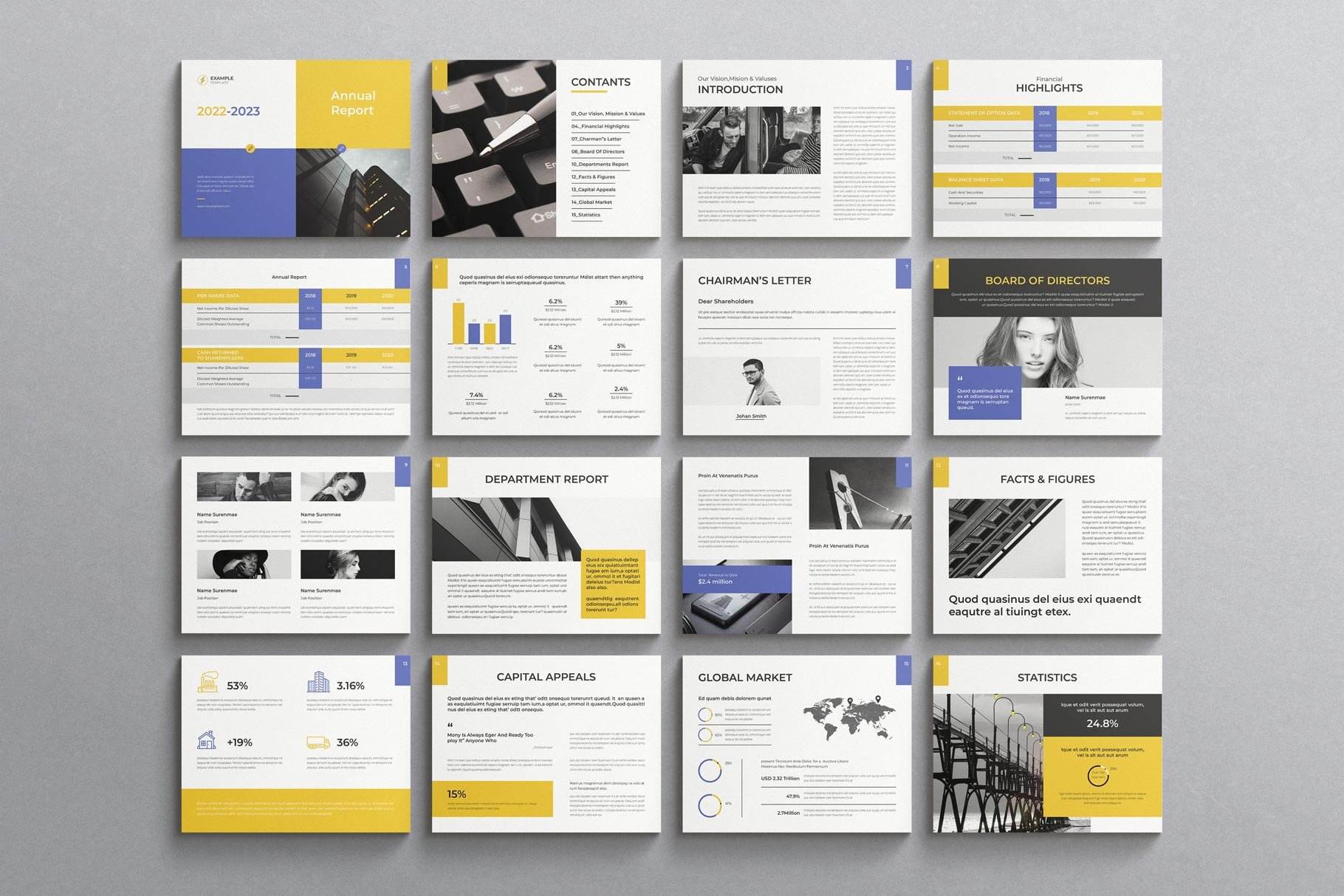 Annual Report Template Landscape 3 - Design Cuts