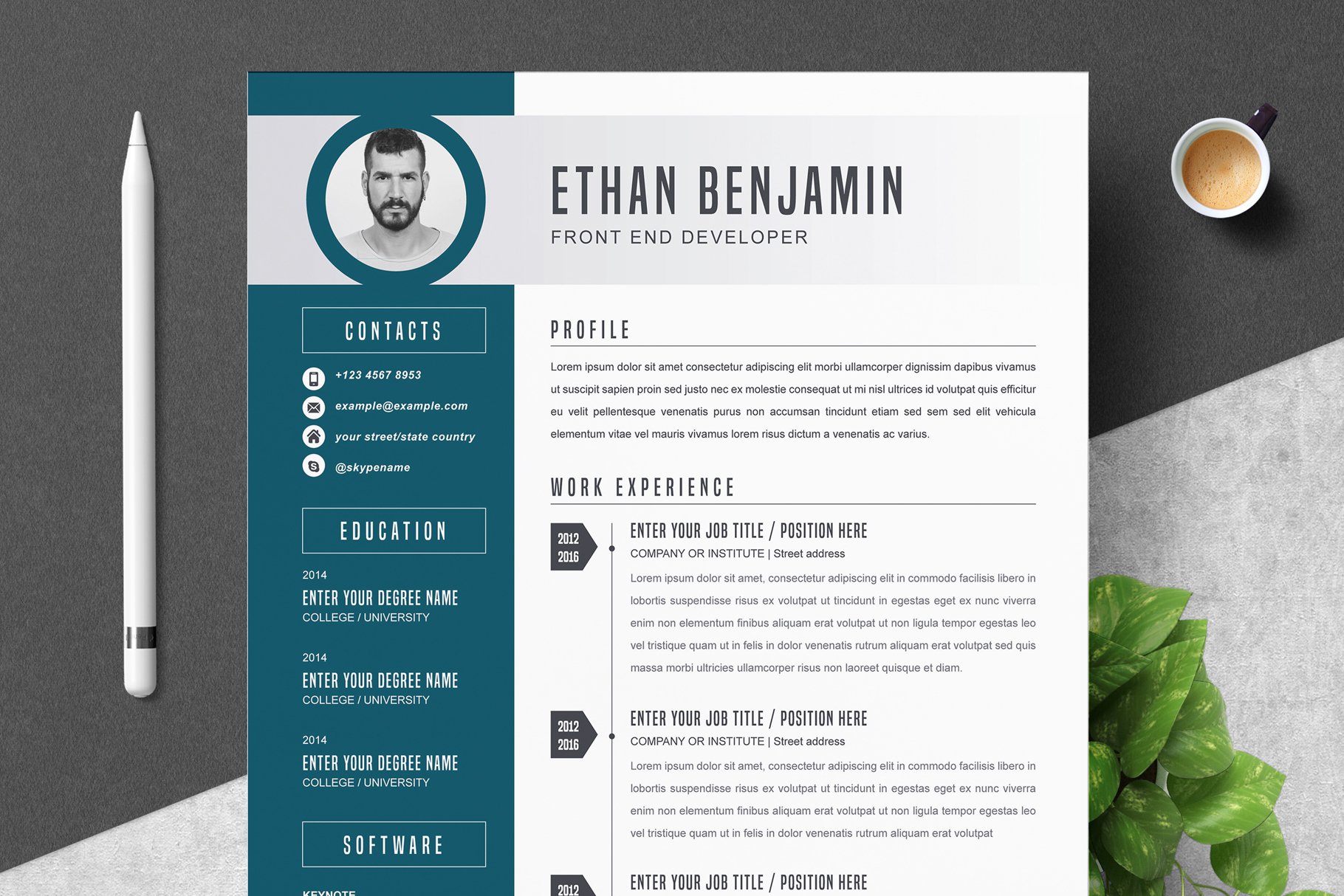 Resume Template  4 Pages Pack - Design Cuts