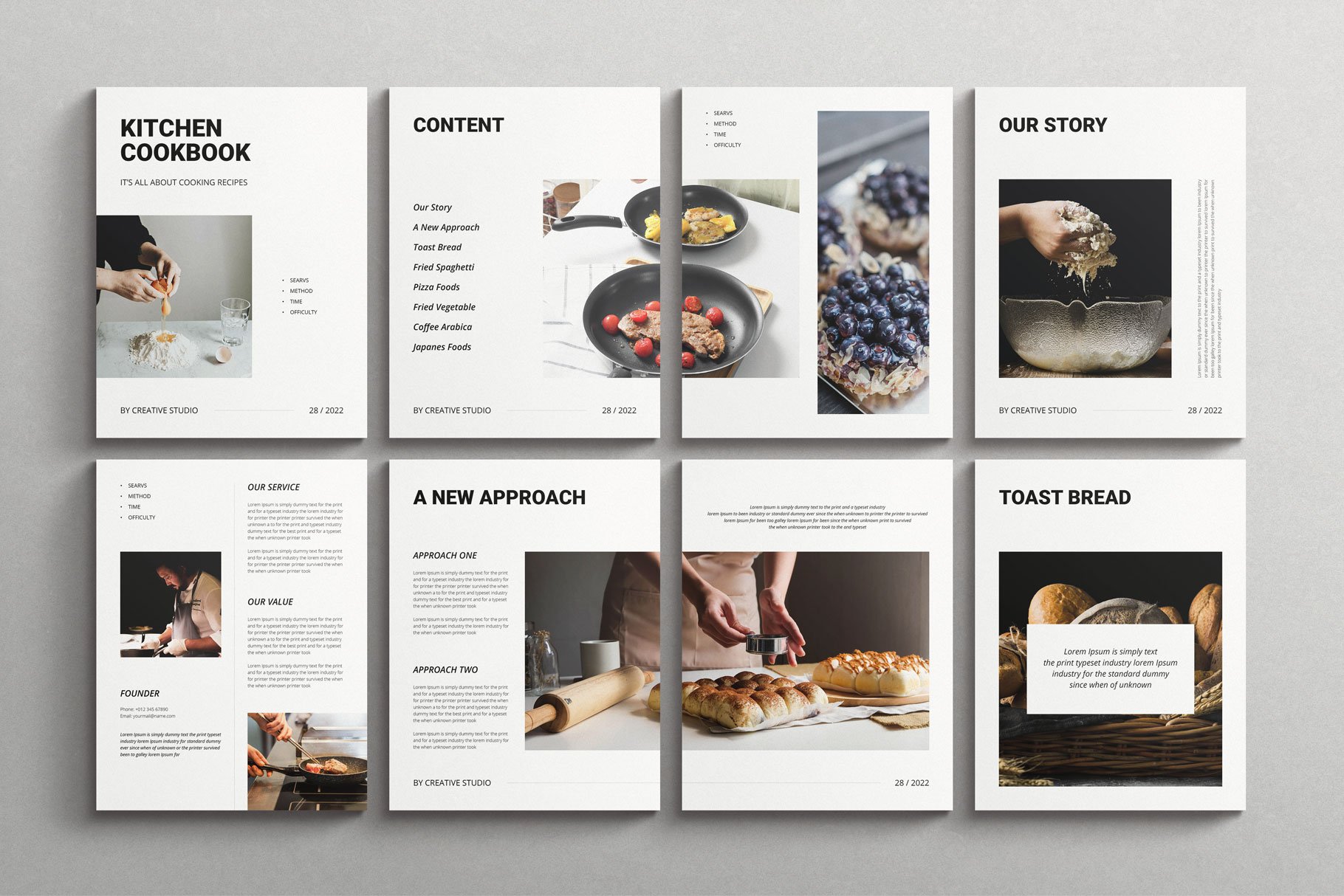 Kitchen Cookbook Recipe Book Template - Design Cuts