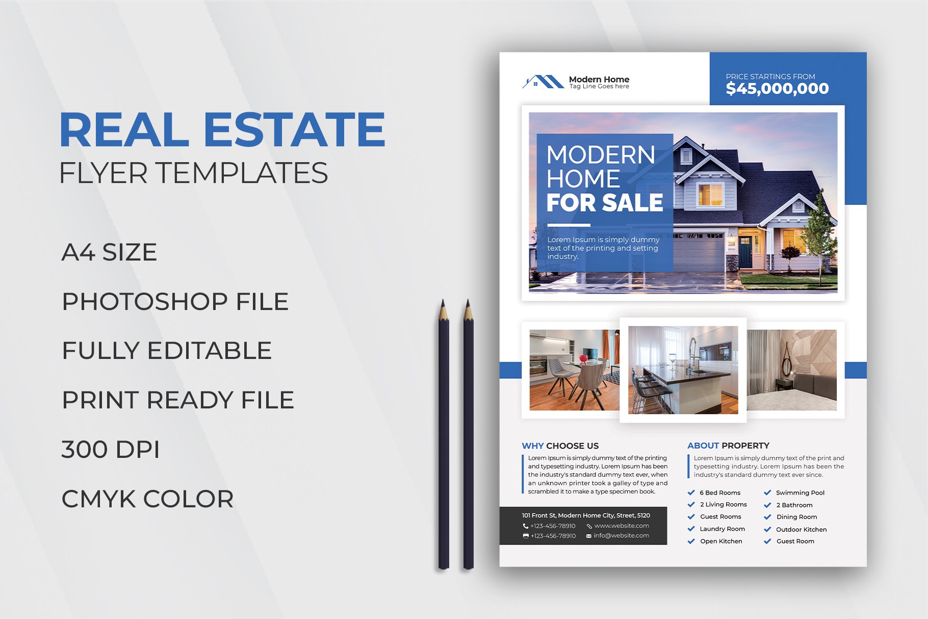 Real Estate Flyer Template 12 - Design Cuts