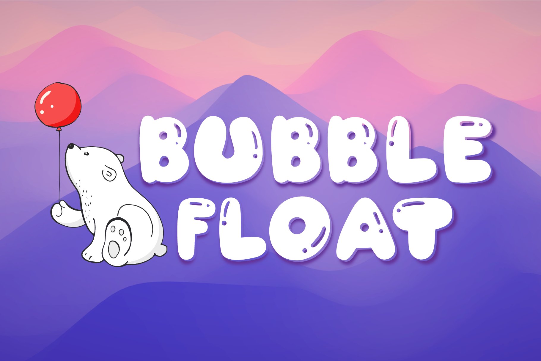 Bubble Float Font - Design Cuts