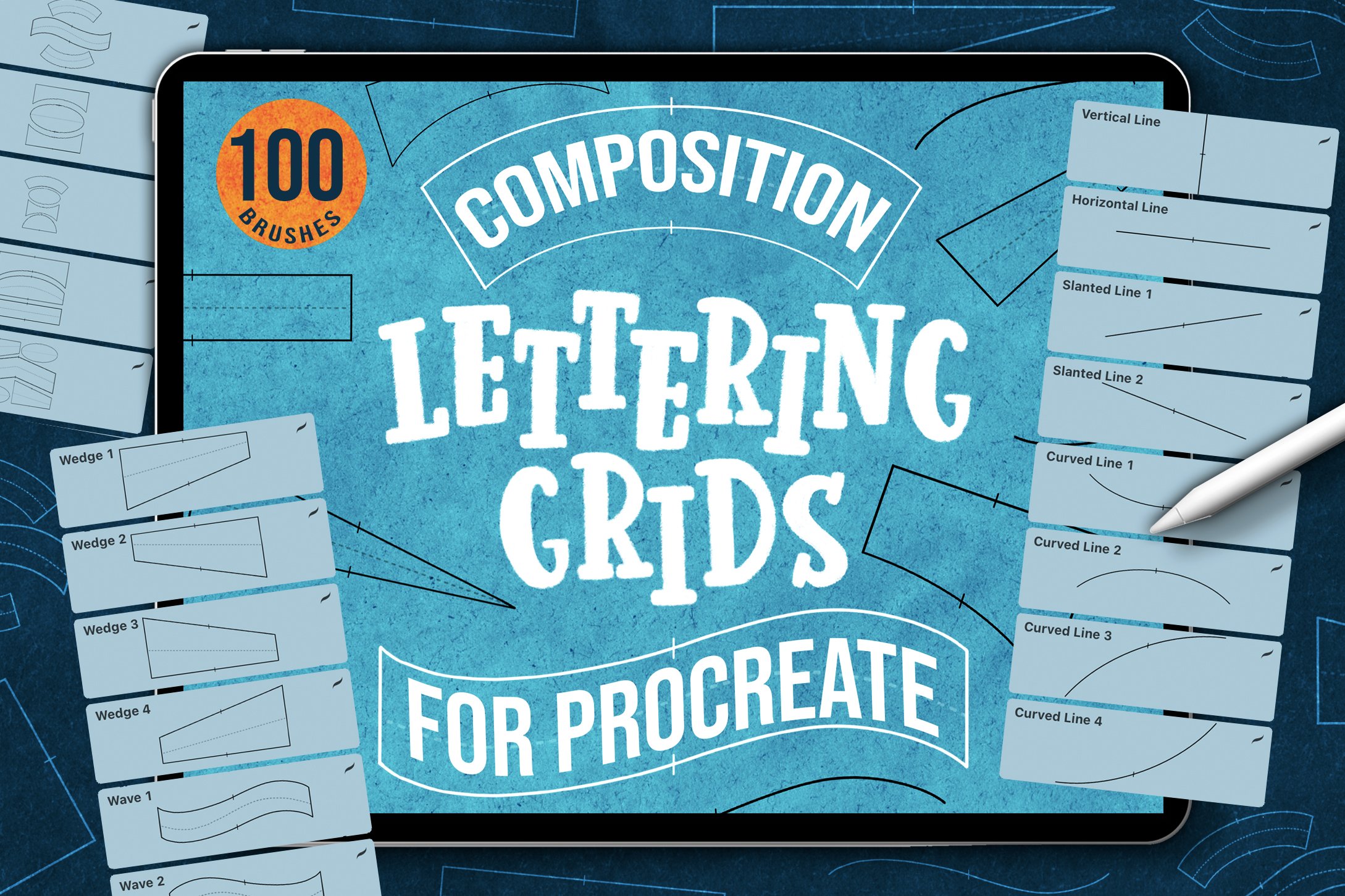 Composition Lettering Grids For Procreate
