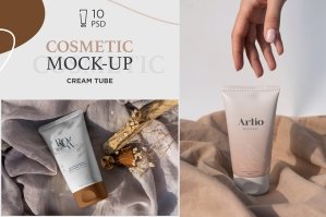 Cosmetic Tube Mock-Up's 10 PSD