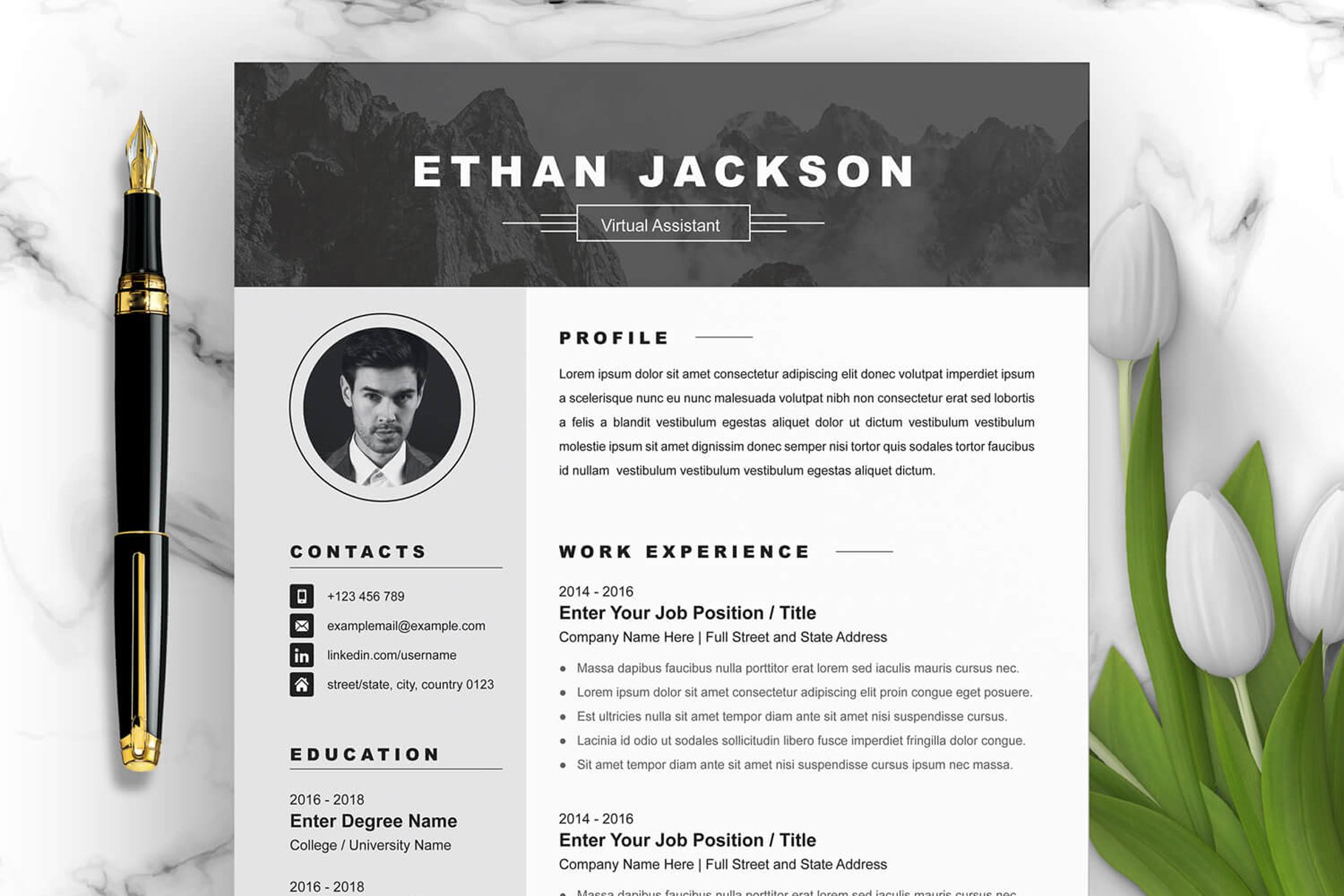 CV Template Resume Template - Design Cuts