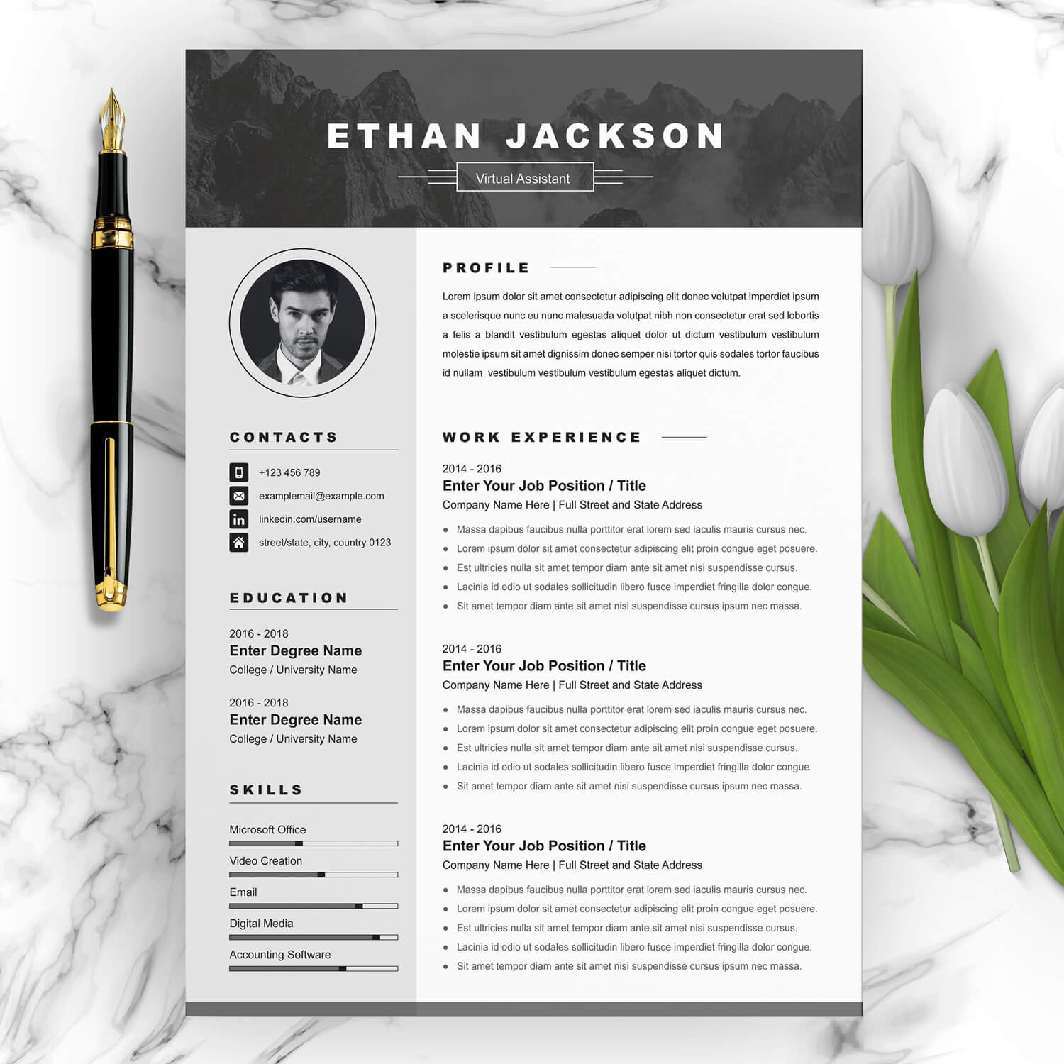 CV Template Resume Template - Design Cuts