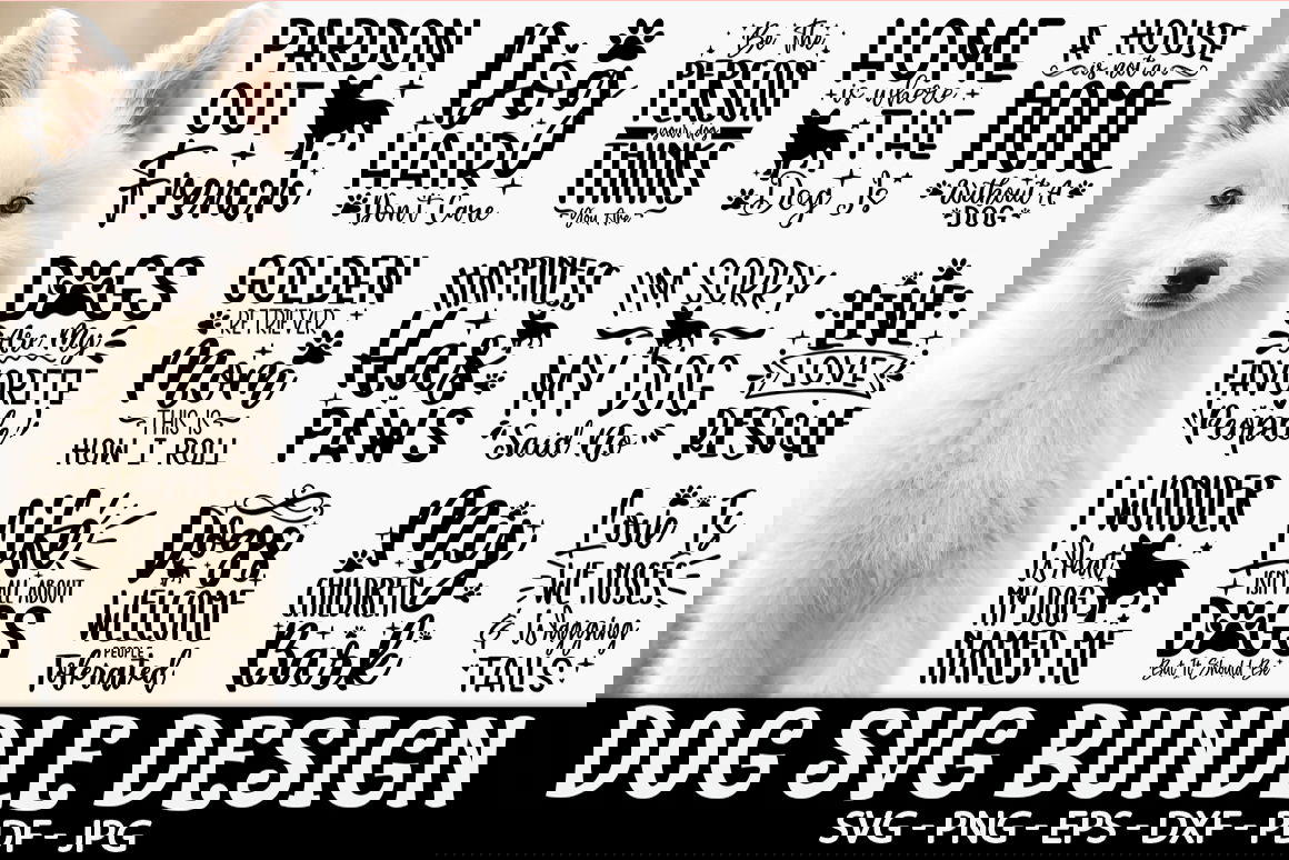 Dog Quotes SVG Collection Design Cuts