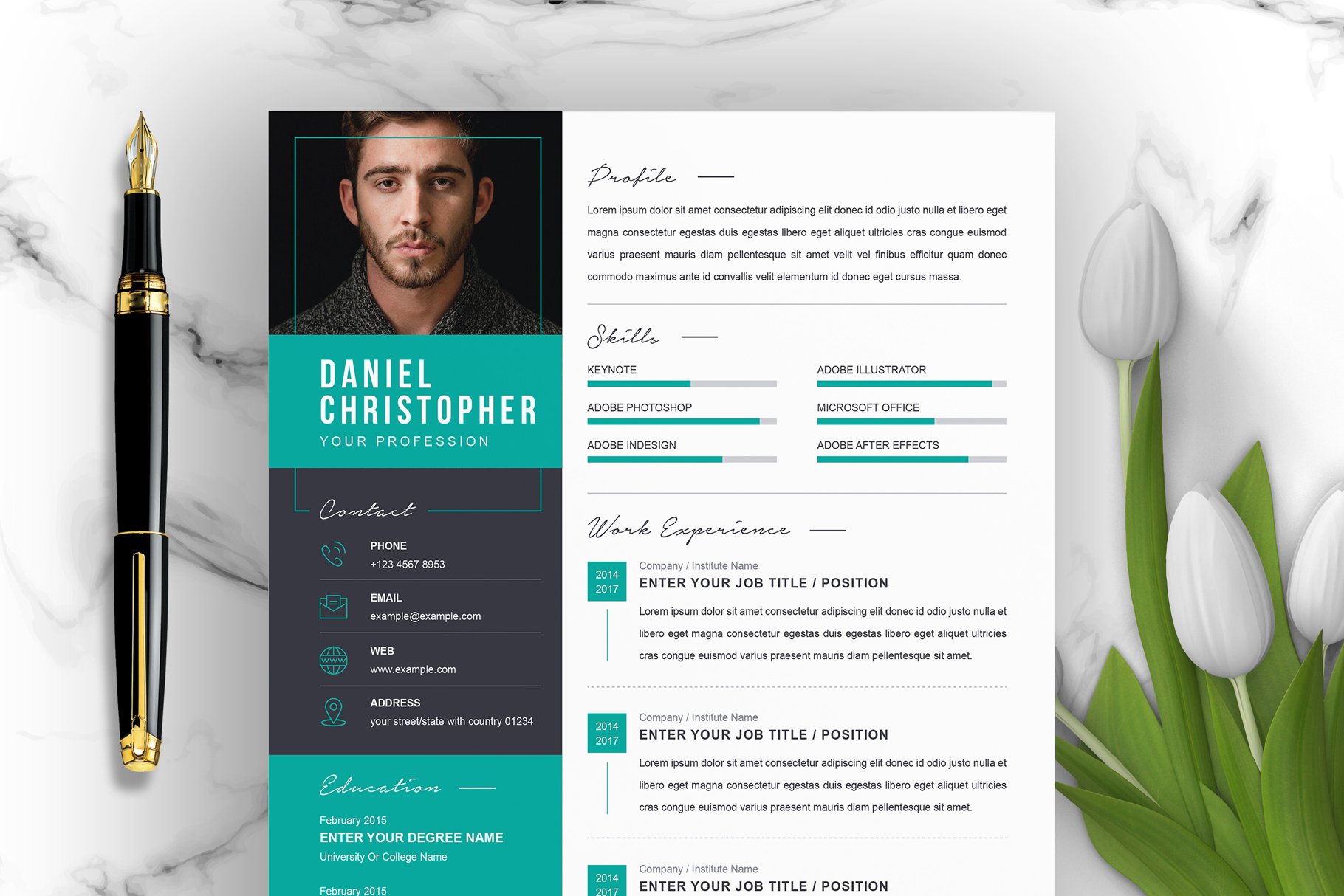 Professional Resume Template 6 - Design Cuts