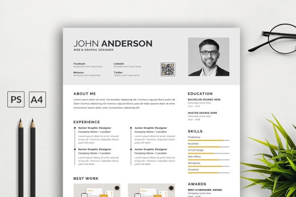 Resume Template  4 Pages Pack - Design Cuts