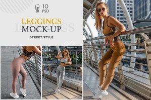 Leggings Mock-Up's Street Style