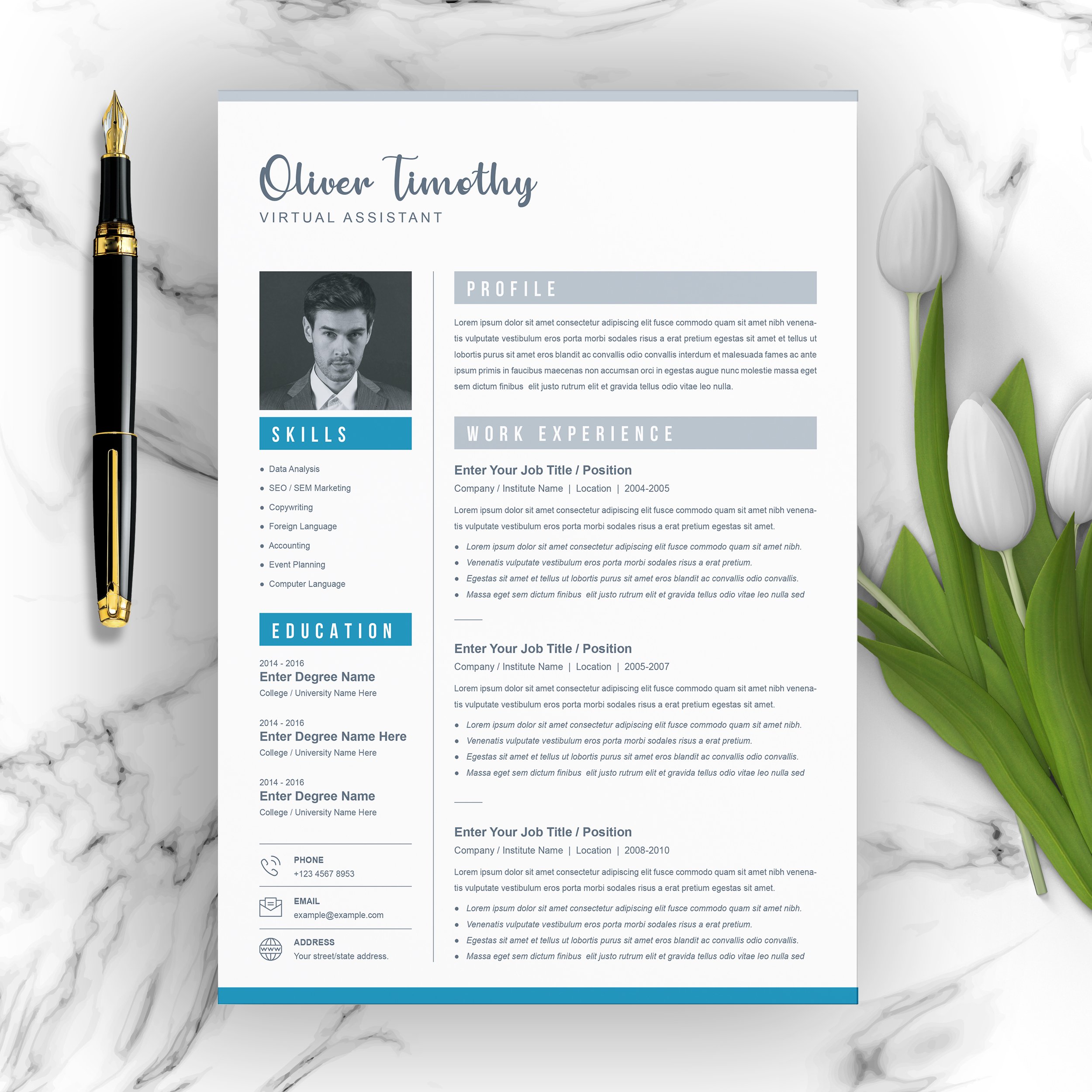 Modern Resume Template 2 - Design Cuts